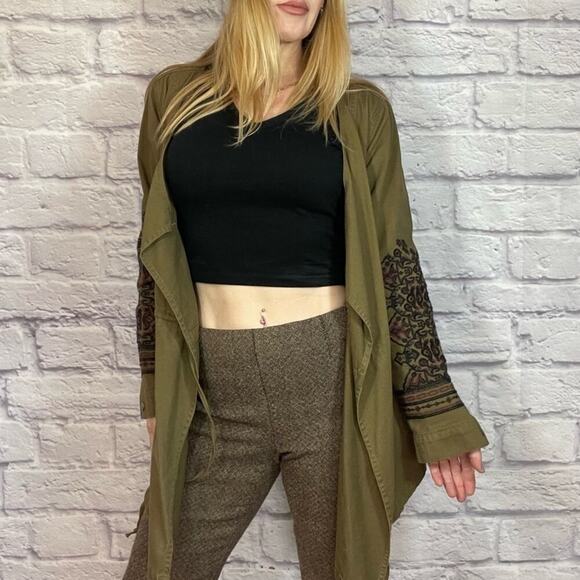 Y2K canvas embroidered jacket/cardigan - Picture 3 of 11